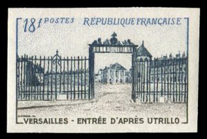 France, 1950-Present #728 (YT 988) Cat€70, 1954 Versailles, imperf. single,...