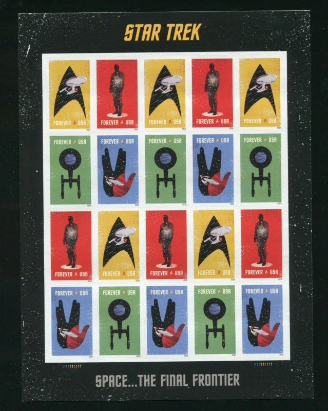 5132 - 5135 Star Trek Forever Stamp Sheet MNH  2016