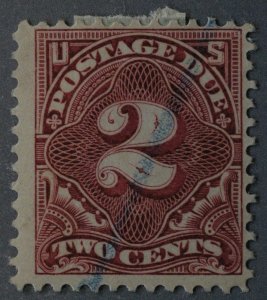 United States #J39 Used Light Blue Hand Cancel Wm Dbl Line