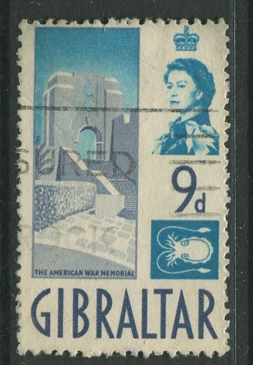 Gibraltar - Scott 155 - QEII Definitive Issue -1960- Used - Single 9d Stamp