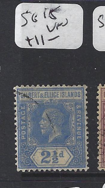 GILBERT AND ELLICE ISLANDS (P1804B)  KGV 2 1/2D  SG 15     VFU