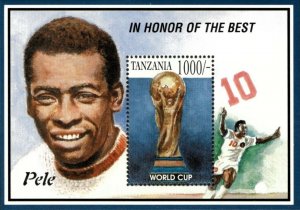 Tanzania 1994 - FIFA World Cup, Pele - Souvenir Sheet - Scott 1174 - MNH