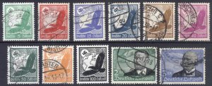 Germany 1934 5pf-3m AIR MAIL Scott C46-C56 VFU* Cat $80