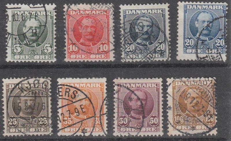 Denmark 72, 73, 74, 74d, 75, 76, 77, 78