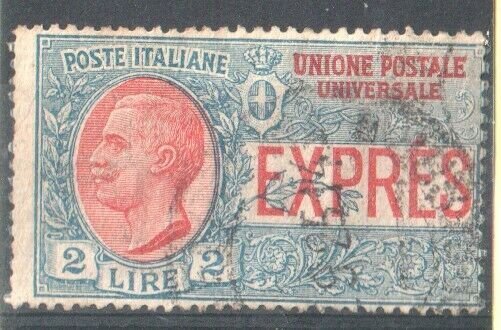 1908  ITALY  - SG:E180 - 2 LIRE  EXPRESS LETTER STAMP  USED 