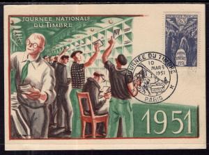 France B257 Maximum Card Typed FDC