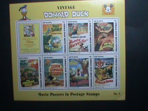 GUYANA- DISNEY CARTOON-MOVIE POSTER IN POSTAGE STAMPS #4 MNH SHEET VERY FINE