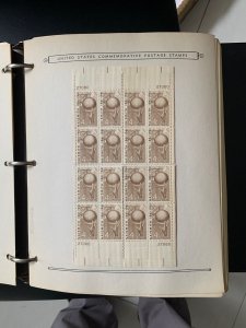 Scott 1189, Plate Block of 4, 4 match blocks, 1961 Naismith 4c MH to album page