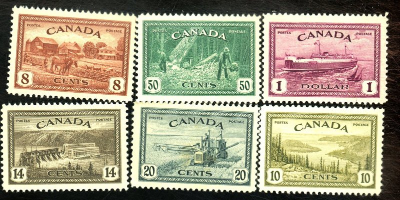 CANADA #268-273 MINT VF OG LH Cat $73