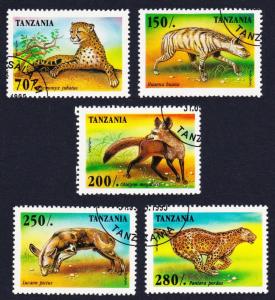 Tanzania Predators 5v CTO SC#1422-1429 MI#2210-2216+Block 302