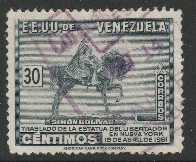 Venezuela 1951 30c used South America A4P53F72