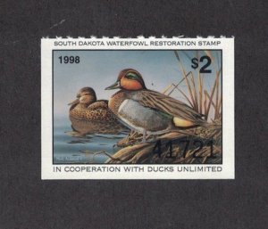 SD16 - South Dakota State Duck Stamp. Single. MNH. OG.