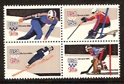 #1795a-8a Winter Olympics Block  Mint NH