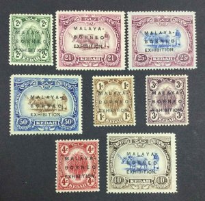 MOMEN: MALAYA KEDAH SG #41-48 1922 MINT OG H £160 LOT #63619