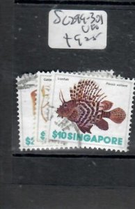 SINGAPORE  FISH$2-$10     SG299-301     VFU     P0412H