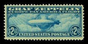 US 1930 AIRMAIL - GRAF ZEPPELIN issue  $2.60 blue  Scott # C15  mint MLH/NH VF