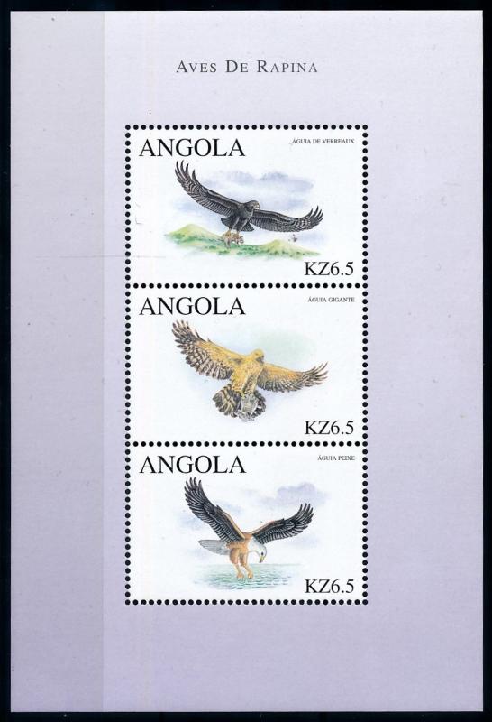 [78649] Angola 2000 Birds Vögel Oiseaux of Prey Sheet MNH