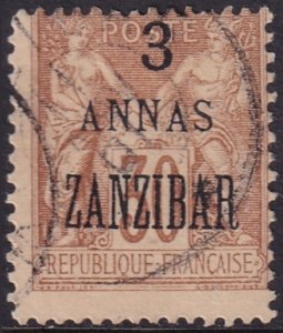 French Offices Zanzibar 1896 Sc 23 used