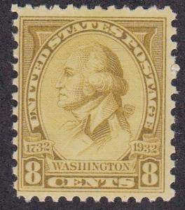 U.S.  # 713, George Washington, Mint NH, 