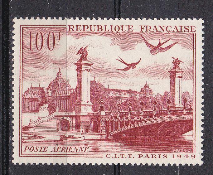 FRANCE C28 MNH 1949 ALEXANDER III BRIDGE, PETIT PALAIS