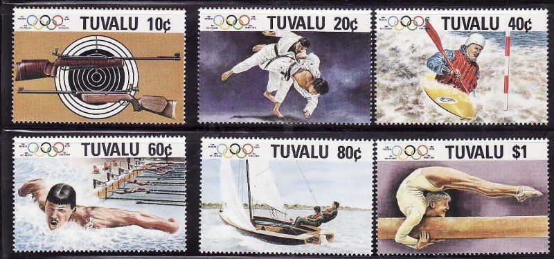 Tuvalu-Sc#501-6- id7-unused NH set-Sports-Summer olympics-Seoul-1988-