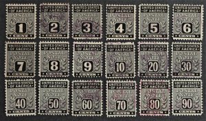 US Postal Note Stamps SC# PN1-PN18 Used Complete Set