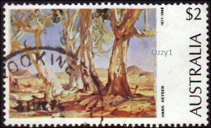 Australia 1974 Sc#574, SG#566 $2 Red Gums - Hans Heysen Painting USED.