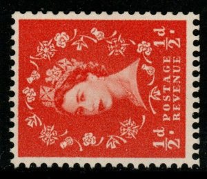 GB SG570a 1961 ½d ORANGE-RED MULT CROWNS WMK SIDEWAYS MNH