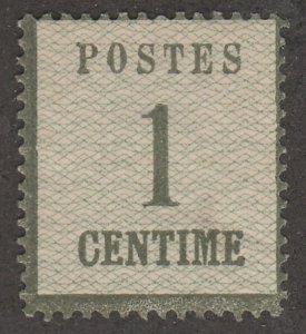 *KAPPYSSTAMPS M2217 FRANCE WWI OCUPATION # 1 MH CATALOG = $100 TRIVIAL THIN