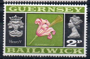 GUERNSEY - 1971 - GUERNSEY LILY - FLOWERS - 2 p -