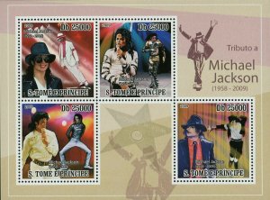 Michael Jackson Stamp Tribute Pop Music Artist Legend S/S MNH #4165-4168