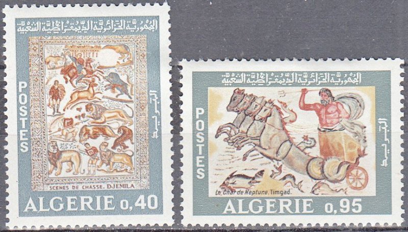 algeria  scott no 406-7  mh