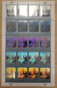 United Nations 2003 New York Definitive 70 cent Hologram stamp sheet - MNH 837