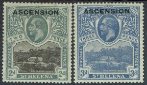 ASCENSION 1922 KGV ST HELENA PICTORIAL 2D AND 3D