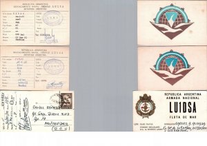 1960ies South Atlantic Antarctic Military Base Argentina on board cover and QSL