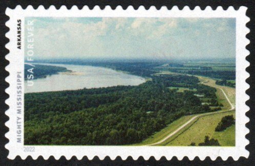 New 2022 - (58c) - Mighty Mississippi: Arkansas - 7 of 10 USED Single Off Paper