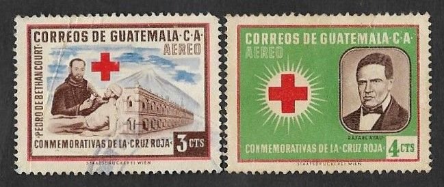 SD)1960 GUATEMALA COMMEMORATIVE TO THE RED CROSS, USED AND MINT