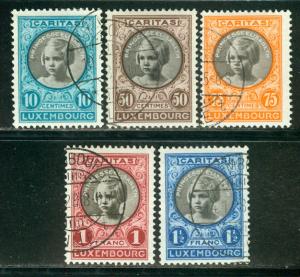 Luxembourg Scott # B25 - B29, used