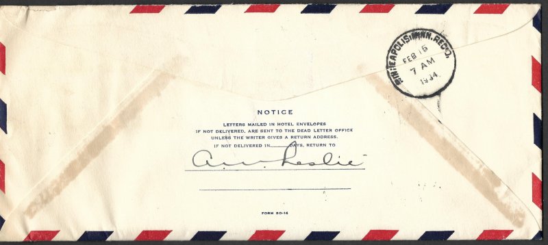 Doyle's_Stamps: 1934 National Stamp Exhibition Souvenir Sheet on Cover