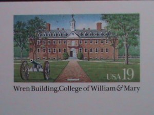 ​UNITED STATES-1993-COLLEGE OF WILLIAM & MARY-WREN BUILDING-MNH- POST CARD-VF