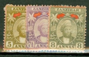 NY: Zanzibar 56-61B mint CV $124; scan shows only a few
