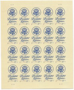 USA, 3930 MNH SHEETS PRESIDENTIAL LIBRARIES