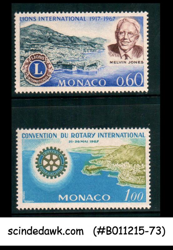 MONACO - 1967 LIONS INTERNATIONAL & ROTARY INTERNATIONAL 2V MNH