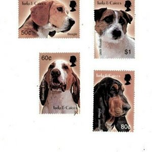 Turks and Caicos - 2003 - Dogs - Set of 4 Stamps - Scott #1432-5 - MNH