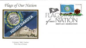 #4321 FOON: South Dakota State Flag Colorano FDC
