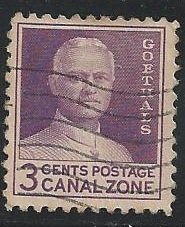 Canal Zone #117 3c Gen George Washington Geothals