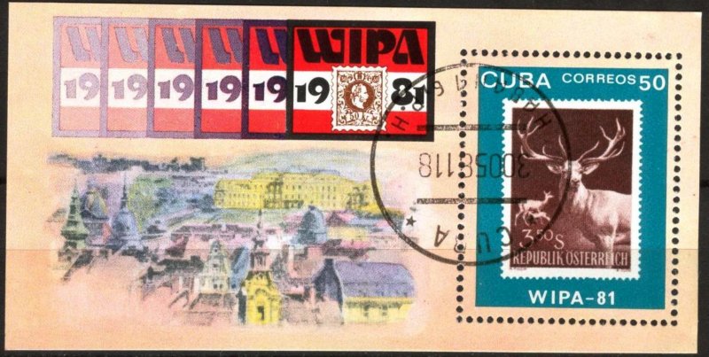 Caribbean 1981 Stamps on Stamps Austria WIPA '81 S/S Used / CTO