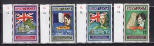 St. Lucia 2001 Set of 4 Civil Administration, Scott 1139-1142 MNH, value = $5.50