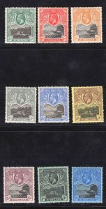 MOMEN: ST HELENA SG #72-80 1912-16 MINT OG H £110 LOT #66615