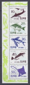 1990 North Korea 3154-3159strip Marine fauna 5,50 €